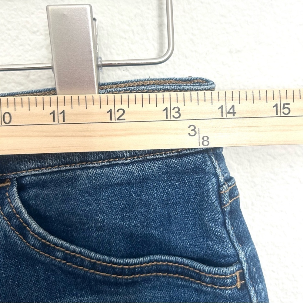 Vervet Denim Jean Skirt Notch Slit 5 Pocket Zip Fly Summer Staple Size Small - Picture 6 of 10